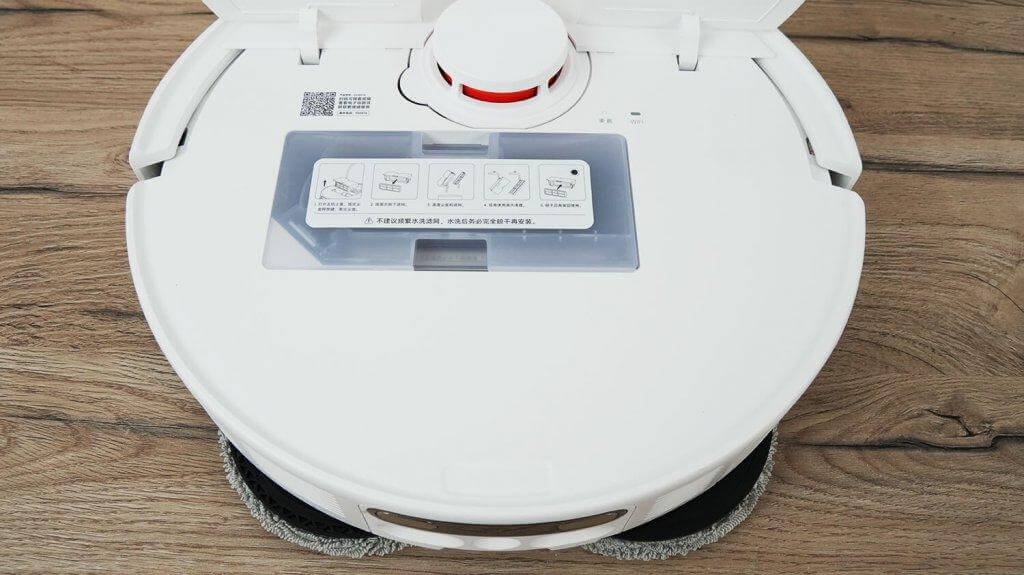 „Xiaomi Mijia 5C“: dulkių konteinerio vieta